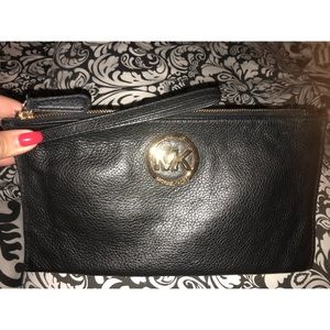 Michael Kors black wristlet